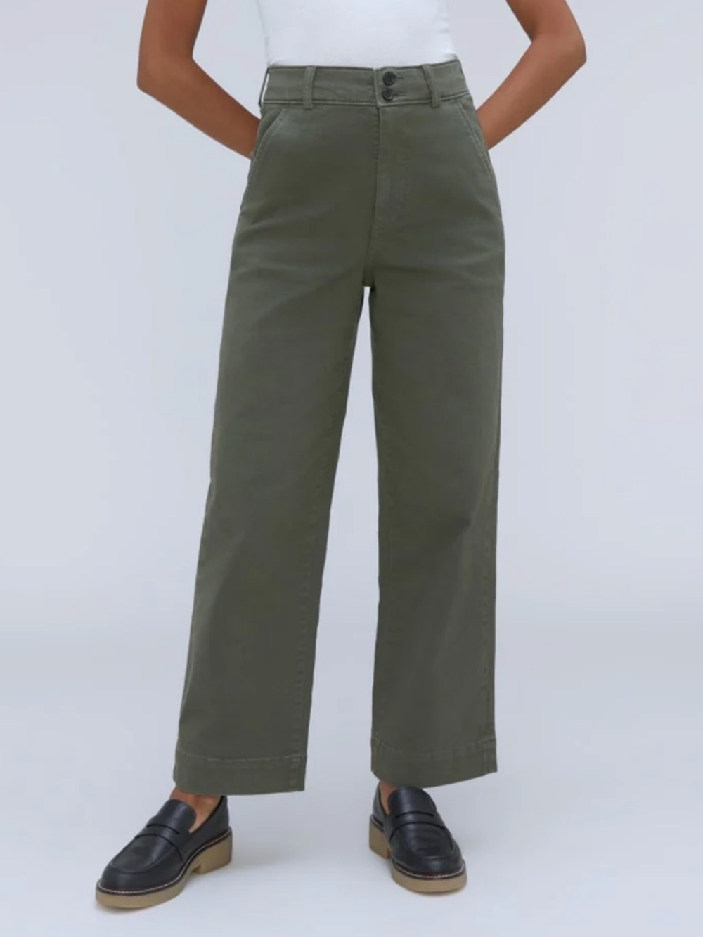 Everlane Organic Wide Leg Pant in Kambaba